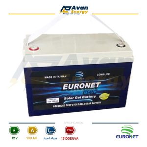 باتری سیلد اسید قابل شارژ 12 ولت 100 آمپرساعت یورونت - EURONET