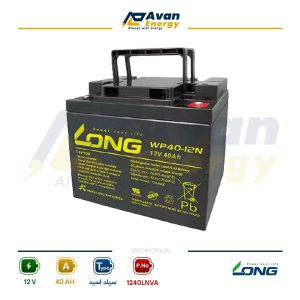 باتری سیلد اسید قابل شارژ 12 ولت 40 آمپرساعت لانگ - LONG