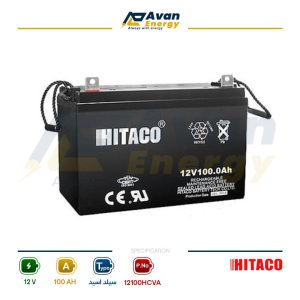 باتری سیلد اسید قابل شارژ 12 ولت 100 آمپرساعت هیتاکو - HITACO