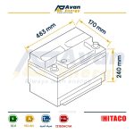 باتری سیلد اسید قابل شارژ 12 ولت 150 آمپرساعت هیتاکو - HITACO