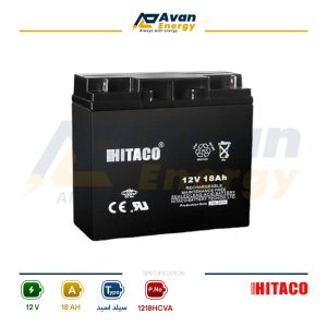 باتری سیلد اسید قابل شارژ 12 ولت 18 آمپرساعت هیتاکو - HITACO