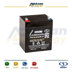 باتری سیلد اسید قابل شارژ 12 ولت 4.5 آمپرساعت صبا باتری – SABA