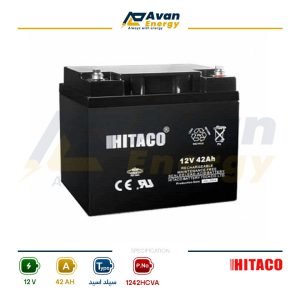 باتری سیلد اسید قابل شارژ 12 ولت 42 آمپرساعت هیتاکو - HITACO