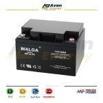 باتری سیلد اسید قابل شارژ 12 ولت 42 آمپرساعت مالگا پاور - MALGA POWER