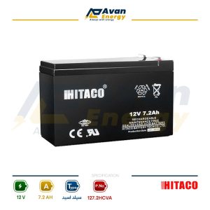 باتری سیلد اسید قابل شارژ 12 ولت 7.2 آمپرساعت هیتاکو - HITACO