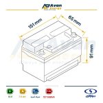 باتری سیلد اسید قابل شارژ 12 ولت 7.5 آمپرساعت صبا باتری – SABA