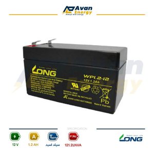 باتری سیلد اسید قابل شارژ 12 ولت 1.2 آمپرساعت لانگ – LONG