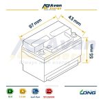 باتری سیلد اسید قابل شارژ 12 ولت 1.2 آمپرساعت لانگ – LONG