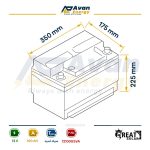 باتری سیلد اسید قابل شارژ 12 ولت 100 آمپرساعت گریت سولار – GREAT SOLAR