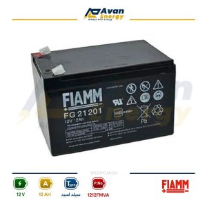 باتری سیلد اسید قابل شارژ 12 ولت 12 آمپرساعت فیام - FIAMM