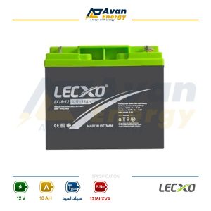 باتری سیلد اسید قابل شارژ 12 ولت 18 آمپرساعت لگزو - LECXO
