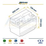 باتری سیلد اسید قابل شارژ 12 ولت 200 آمپرساعت صبا باتری - SABA