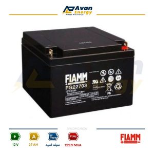باتری سیلد اسید قابل شارژ 12 ولت 27 آمپرساعت فیام – FIAMM