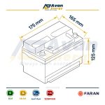 باتری سیلد اسید قابل شارژ 12 ولت 28 آمپرساعت فاران - FARAN