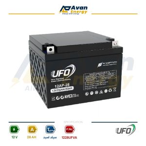 باتری سیلد اسید قابل شارژ 12 ولت 28 آمپرساعت یوفو - UFO