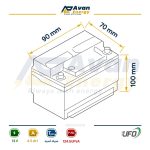 باتری سیلد اسید قابل شارژ 12 ولت 4.5 آمپرساعت یوفو - UFO