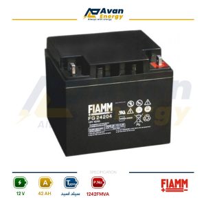 باتری سیلد اسید قابل شارژ 12 ولت 42 آمپرساعت فیام - FIAMM