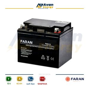 باتری سیلد اسید قابل شارژ 12 ولت 42 آمپرساعت فاران - FARAN