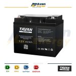 باتری سیلد اسید قابل شارژ 12 ولت 42 آمپرساعت توان – TAVAN