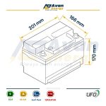 باتری سیلد اسید قابل شارژ 12 ولت 42 آمپرساعت یوفو - UFO