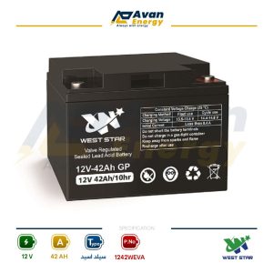 باتری سیلد اسید قابل شارژ 12 ولت 42 آمپرساعت وست استار - WESTSTAR