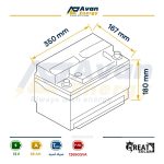 باتری سیلد اسید قابل شارژ 12 ولت 65 آمپرساعت گریت سولار - GREAT SOLAR