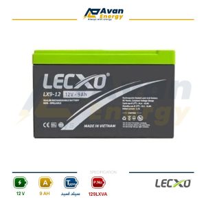 باتری سیلد اسید قابل شارژ 12 ولت 9 آمپرساعت لگزو - LECXO