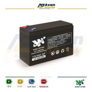باتری سیلد اسید قابل شارژ 12 ولت 9 آمپرساعت وست استار - WESTSTAR