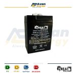 باتری سیلد اسید قابل شارژ 6 ولت 4.5 آمپرساعت گریت سولار - GREAT SOLAR