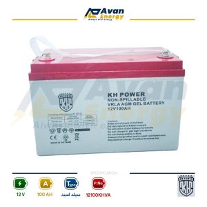 باتری سیلد اسید قابل شارژ 12 ولت 100 آمپرساعت - کا اچ پاور KH POWER