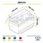باتری سیلد اسید قابل شارژ 12 ولت 28 آمپرساعت صبا باتری - SABA
